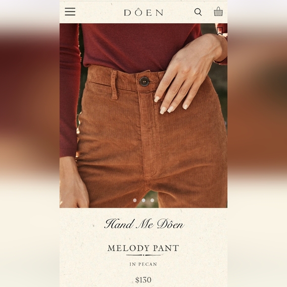 NWOT Doen Melody Corduroy Pant - Picture 2 of 11